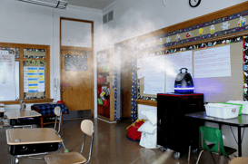 Breezy Blue fogs classroom